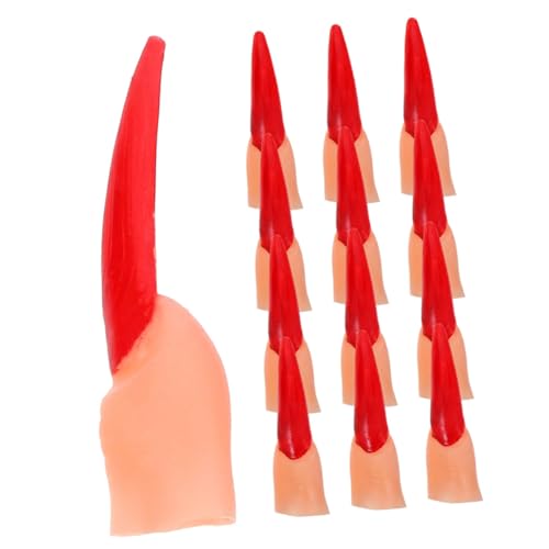 Milisten 40 Stück Teiliges Halloween Realistisch Blutigen Abgetrennten Hexenfingern und Nagelüberzügen Flexible Sichere Fake-Finger für Lesezeiger Gruselige Cosplay Party-Requisiten Milisten 40 Stück Teiliges Halloween Realistisch Blutigen Abgetrennten Hexenfingern und Nagelüberzügen Flexible Sichere Fake-Finger für Lesezeiger Gruselige Cosplay Party-Requisiten von Milisten