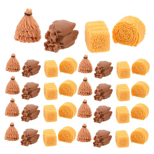 Milisten 40stücke Mini-heuballen Miniatur-Bauernhof-heuschober Kunststroh Für Puppenhaus Mini-gartenkulissendekor DIY-heuballen Zum Basteln Milisten 40stücke Mini-heuballen Miniatur-Bauernhof-heuschober Kunststroh Für Puppenhaus Mini-gartenkulissendekor DIY-heuballen Zum Basteln von Milisten