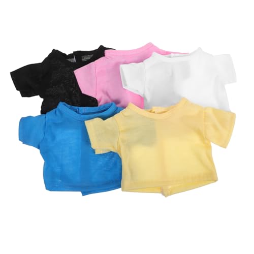 Milisten 5 Stück Shirts für Stofftiere Einfarbig Kurzärmelig Weiche Passform Modisch Passend für Puppen Bequeme Kleidung für Bären und Actionfiguren Milisten 5 Stück Shirts für Stofftiere Einfarbig Kurzärmelig Weiche Passform Modisch Passend für Puppen Bequeme Kleidung für Bären und Actionfiguren von Milisten