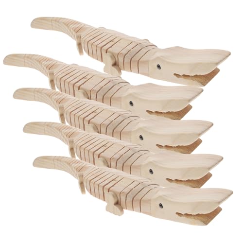 Milisten 5 Stück Teiliges Kreatives Holz krokodilspielzeug zum Bemalen Kleines Pädagogisches Wackeltier aus Robustem Holz Kindgerechtes DIY Modell für Schüler und Bastelprojekte Milisten 5 Stück Teiliges Kreatives Holz krokodilspielzeug zum Bemalen Kleines Pädagogisches Wackeltier aus Robustem Holz Kindgerechtes DIY Modell für Schüler und Bastelprojekte von Milisten