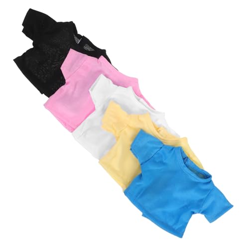 Milisten 5 Stück Teiliges Kurzarm-t-Shirts für Stofftiere Einfarbige Puppenkleidung Bequemes Material Passend für Kleine Plüschtiere und Bären Milisten 5 Stück Teiliges Kurzarm-t-Shirts für Stofftiere Einfarbige Puppenkleidung Bequemes Material Passend für Kleine Plüschtiere und Bären von Milisten