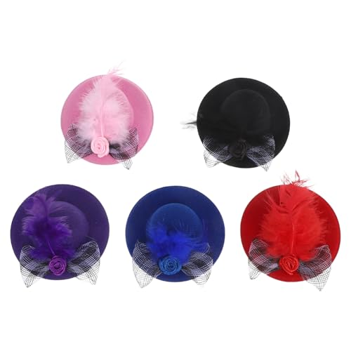Milisten 5 Stück Teiliges Mini Zylinderhut für Puppen Miniatur Hüte mit Netz und Blume Kleine Bastel-hutdekorationen für DIY Puppenhaus und Kreative Verkleidung Milisten 5 Stück Teiliges Mini Zylinderhut für Puppen Miniatur Hüte mit Netz und Blume Kleine Bastel-hutdekorationen für DIY Puppenhaus und Kreative Verkleidung von Milisten