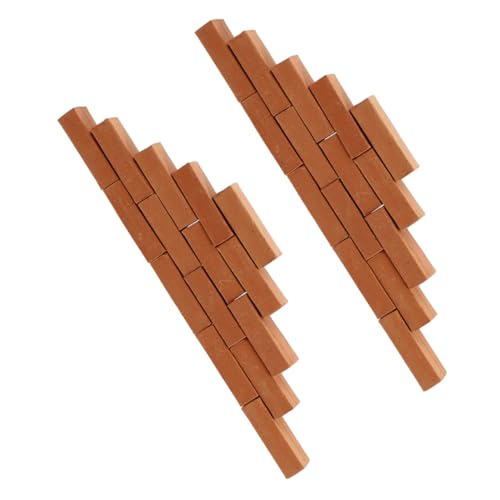 Milisten 50 Stück Miniatur Ziegelsteine aus Rote Bausteine für DIY Haus Bauen Miniatur Wanddeko und Sandtisch Zubehör für Puppenhaus Architekturmodelle und Gartenlandschaften Milisten 50 Stück Miniatur Ziegelsteine aus Rote Bausteine für DIY Haus Bauen Miniatur Wanddeko und Sandtisch Zubehör für Puppenhaus Architekturmodelle und Gartenlandschaften von Milisten