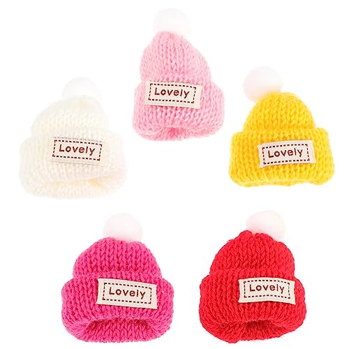 Milisten 5Stücke Mini Strickhüte Winzige Wollgarnhüte für DIY Puppenzubehör Weihnachtsornamente Kopfschmuck zum Basteln Milisten 5Stücke Mini Strickhüte Winzige Wollgarnhüte für DIY Puppenzubehör Weihnachtsornamente Kopfschmuck zum Basteln von Milisten