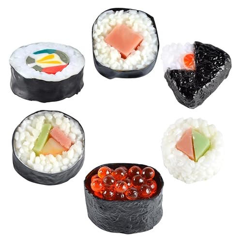 Milisten 6 Stück Teiliges Künstliche Sushi Modelle Realistische Lebensnahe Nachbildung Leicht und Kompakt für Fotografie Ladendekoration und Sushi Shop Präsentationen Milisten 6 Stück Teiliges Künstliche Sushi Modelle Realistische Lebensnahe Nachbildung Leicht und Kompakt für Fotografie Ladendekoration und Sushi Shop Präsentationen von Milisten