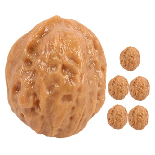 Milisten 6 Stück Teiliges Künstliche Walnuss Deko Realistische Nussmodelle Leicht und Tragbar für Küchen Esszimmer Bar Party Wohnraumgestaltung Milisten 6 Stück Teiliges Künstliche Walnuss Deko Realistische Nussmodelle Leicht und Tragbar für Küchen Esszimmer Bar Party Wohnraumgestaltung von Milisten