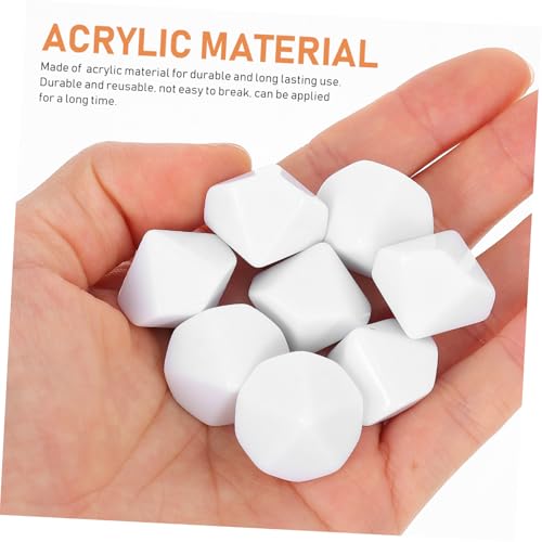 Milisten 8 Stück Teiliges Acryl Würfel Weiß Blanko Glatte Oberfläche DIY Spielwürfel für Party Spiele Basteln und Unterrichtsspiel Zubehör Milisten 8 Stück Teiliges Acryl Würfel Weiß Blanko Glatte Oberfläche DIY Spielwürfel für Party Spiele Basteln und Unterrichtsspiel Zubehör von Milisten