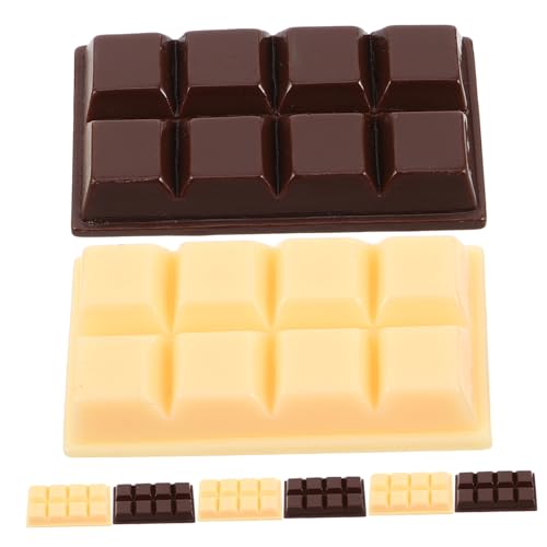 Milisten 8 Stück Teiliges Schokoladen Deko Stabilem Resin Realistische Nachbildung in Braun und Weiß Langlebige Kunstschokolade für Tortendekoration und Fotorequisiten Milisten 8 Stück Teiliges Schokoladen Deko Stabilem Resin Realistische Nachbildung in Braun und Weiß Langlebige Kunstschokolade für Tortendekoration und Fotorequisiten von Milisten