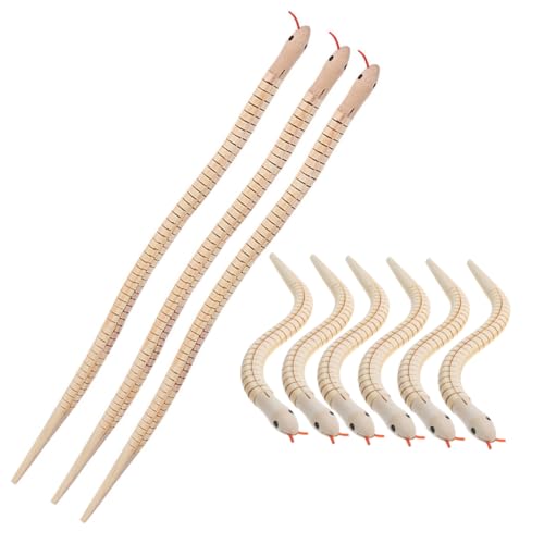 Milisten 9 Stück Teiliges Realistische Holzschlangen Biegsame Gelenkige Holzschlangen zum Bemalen Flexibles DIY Bastelset für Kindergeburtstag Kreatives Naturbelassenes Holzspielzeug Milisten 9 Stück Teiliges Realistische Holzschlangen Biegsame Gelenkige Holzschlangen zum Bemalen Flexibles DIY Bastelset für Kindergeburtstag Kreatives Naturbelassenes Holzspielzeug von Milisten