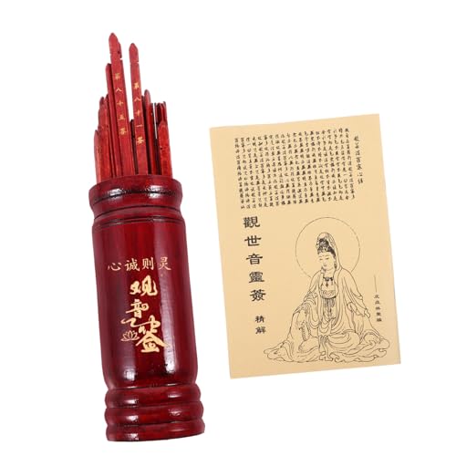 Milisten Chinesisches Holz Stäbchen mit Aufbewahrungseimer und Begleitbuch Kleiner Tragbarer Bambus glücksstab für Zuhause und Freizeit wahrsagespiel Milisten Chinesisches Holz Stäbchen mit Aufbewahrungseimer und Begleitbuch Kleiner Tragbarer Bambus glücksstab für Zuhause und Freizeit wahrsagespiel von Milisten