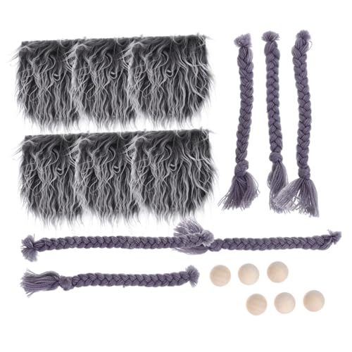 Milisten DIY Weihnachtszwerg Bartset aus Sicherem Material mit Grauem Kunstpelz Holzperlen Zöpfe für Handgemachte Gnom Deko zum Basteln und Individuellen Bemalen Milisten DIY Weihnachtszwerg Bartset aus Sicherem Material mit Grauem Kunstpelz Holzperlen Zöpfe für Handgemachte Gnom Deko zum Basteln und Individuellen Bemalen von Milisten