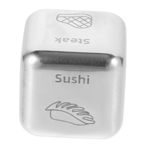 Milisten Edelstahl Food Decision Dice Würfel Partyspiel für Essen Auswahl Langlebig Tragbar Batteriefrei für Abend Jubiläum Dinner und Kreative Essensentscheidung Milisten Edelstahl Food Decision Dice Würfel Partyspiel für Essen Auswahl Langlebig Tragbar Batteriefrei für Abend Jubiläum Dinner und Kreative Essensentscheidung von Milisten