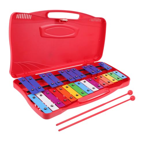 Milisten Glockenspiel Töne Aluminium Percussion Musikinstrument Lernspielzeug mit Umweltfreundlicher Lackierung Sicher Geruchlos Fördert Fingerfertigkeit und Hand Auge Koordination Rotes Milisten Glockenspiel Töne Aluminium Percussion Musikinstrument Lernspielzeug mit Umweltfreundlicher Lackierung Sicher Geruchlos Fördert Fingerfertigkeit und Hand Auge Koordination Rotes von Milisten