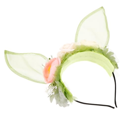 Milisten Grüner Hasenohren Haarreif Süßer Kopfschmuck mit Blumenmuster Bequemes Bunny Ears Headband für Party Foto Shootings Vielseitiges Cosplay Accessoire Milisten Grüner Hasenohren Haarreif Süßer Kopfschmuck mit Blumenmuster Bequemes Bunny Ears Headband für Party Foto Shootings Vielseitiges Cosplay Accessoire von Milisten