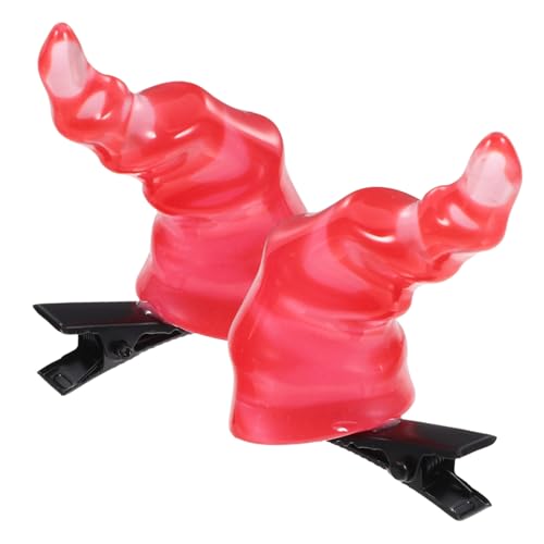 Milisten Halloween Teufelshorn Haarclip Halbtransparente Rote Hörner Haarschmuck für Kostüm Karnevalspartys Auffälliges Accessoire für Damen Milisten Halloween Teufelshorn Haarclip Halbtransparente Rote Hörner Haarschmuck für Kostüm Karnevalspartys Auffälliges Accessoire für Damen von Milisten
