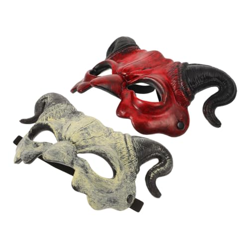 Milisten Halloween Teufelsmaske Halbgesicht mit Hörnern Gruseliges Dämonen-gesicht Retro-inspirierte Party-maske für Cosplay Bühnenauftritte Leicht und Langlebig Farben Milisten Halloween Teufelsmaske Halbgesicht mit Hörnern Gruseliges Dämonen-gesicht Retro-inspirierte Party-maske für Cosplay Bühnenauftritte Leicht und Langlebig Farben von Milisten