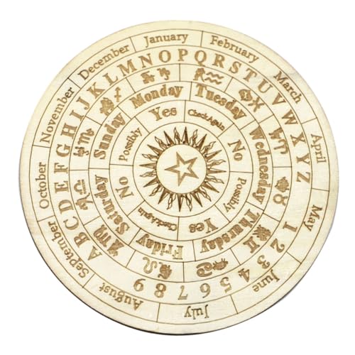 Milisten Holz Divinationsbrett mit Graviertem Stern Pendelmuster Dekoratives Wahrsage für Astrologie Spiele Vintage Altarplatte aus Natürlichem Holz Kreatives für Freunde und Familie Milisten Holz Divinationsbrett mit Graviertem Stern Pendelmuster Dekoratives Wahrsage für Astrologie Spiele Vintage Altarplatte aus Natürlichem Holz Kreatives für Freunde und Familie von Milisten