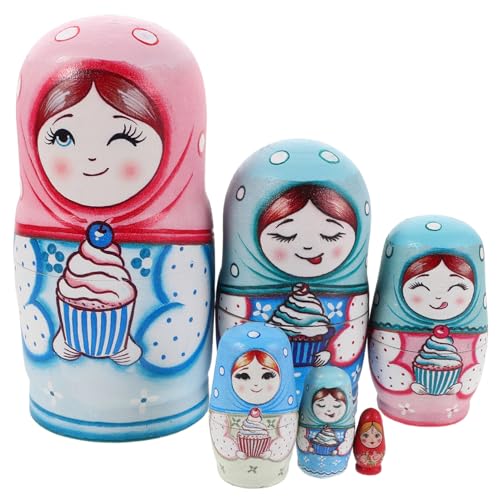 Milisten Klassische Russische Puppen Set Handgemalte Holznistpuppen Für Junge Mädchen Traditionelles Russisches Spielzeug Für Familiäre Interaktion Und Reisespaß Milisten Klassische Russische Puppen Set Handgemalte Holznistpuppen Für Junge Mädchen Traditionelles Russisches Spielzeug Für Familiäre Interaktion Und Reisespaß von Milisten