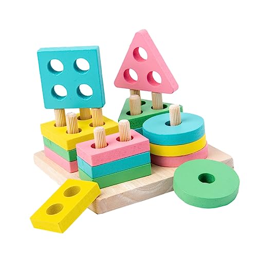 Milisten Holzbauklötze Set für Geometrische Formen Pädagogisches Lernspielzeug Natürliches Holzmaterial Formsortierendes Stapelspielzeug zur Frühkindlichen Zufällige Farbe Zufällige Farbe Milisten Holzbauklötze Set für Geometrische Formen Pädagogisches Lernspielzeug Natürliches Holzmaterial Formsortierendes Stapelspielzeug zur Frühkindlichen Zufällige Farbe Zufällige Farbe von Milisten
