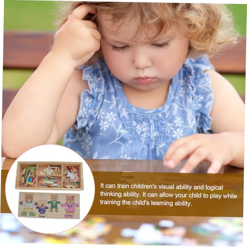 Milisten Holzpuzzle Tiermotiv Bär Ankleidepuzzle Lernspielzeug aus Holz für Jungen und Mädchen Ab Jahren Buntes Sicheres Pädagogisches Puzzle Kleinkinder Milisten Holzpuzzle Tiermotiv Bär Ankleidepuzzle Lernspielzeug aus Holz für Jungen und Mädchen Ab Jahren Buntes Sicheres Pädagogisches Puzzle Kleinkinder von Milisten