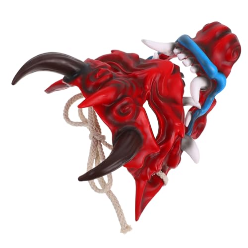 Milisten Japanische Halloween Maske Dämonenmaske mit Hörnern Leichte und Atmungsaktive Cosplay Gesichtsmaske Verstellbarer Gummizug Unisex für Kostümpartys und Gruselige Events Milisten Japanische Halloween Maske Dämonenmaske mit Hörnern Leichte und Atmungsaktive Cosplay Gesichtsmaske Verstellbarer Gummizug Unisex für Kostümpartys und Gruselige Events von Milisten
