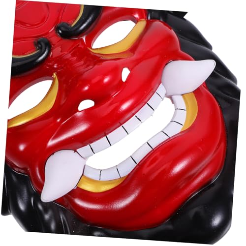 Milisten Japanische Hannya Maske mit Hörnern Verstellbarer Riemen Komfortable Vollgesichts-cosplay-maske für Erwachsene Wiederverwendbar Langlebig für Halloween Karneval und Milisten Japanische Hannya Maske mit Hörnern Verstellbarer Riemen Komfortable Vollgesichts-cosplay-maske für Erwachsene Wiederverwendbar Langlebig für Halloween Karneval und von Milisten