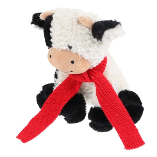 Milisten Kuscheliges Plüschtier Kuhdoll Sitzend mit Halstuch Weiches Stofftier für Dekoratives Lustiges für Kinderzimmer und Kuschelliebhaber Milisten Kuscheliges Plüschtier Kuhdoll Sitzend mit Halstuch Weiches Stofftier für Dekoratives Lustiges für Kinderzimmer und Kuschelliebhaber von Milisten