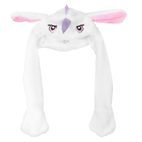 Milisten Lustige Einhorn Plüsch Mütze mit Beweglichen Ohren Cosplay Party Hut Weißer Cartoon Party Einhornhut Weiches Kuscheltier Accessoire für Erwachsene Milisten Lustige Einhorn Plüsch Mütze mit Beweglichen Ohren Cosplay Party Hut Weißer Cartoon Party Einhornhut Weiches Kuscheltier Accessoire für Erwachsene von Milisten