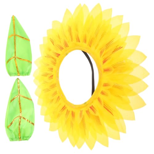 Milisten Lustiges Sonnenblumen Kostüm Set für Weicher Huthaube und Goldglänzenden Handschuhen für Tanzauftritte Karneval Kindergarten und Fotorequisiten Milisten Lustiges Sonnenblumen Kostüm Set für Weicher Huthaube und Goldglänzenden Handschuhen für Tanzauftritte Karneval Kindergarten und Fotorequisiten von Milisten