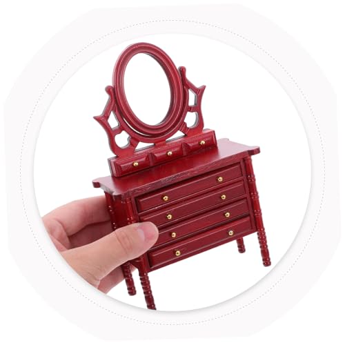 Milisten Maßstab Holz Kommode in Rotbraun Stabiles Möbel für Puppen Schlafzimmer und Wohnzimmer Dekoration Milisten Maßstab Holz Kommode in Rotbraun Stabiles Möbel für Puppen Schlafzimmer und Wohnzimmer Dekoration von Milisten