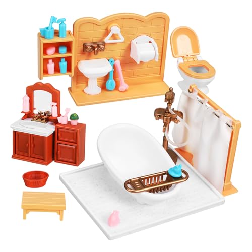 Milisten Maßstab Kompakt Realistisch mit Hocker Schrank und Pflanzen für Puppenhaus Dekoration Geschenk Milisten Maßstab Kompakt Realistisch mit Hocker Schrank und Pflanzen für Puppenhaus Dekoration Geschenk von Milisten