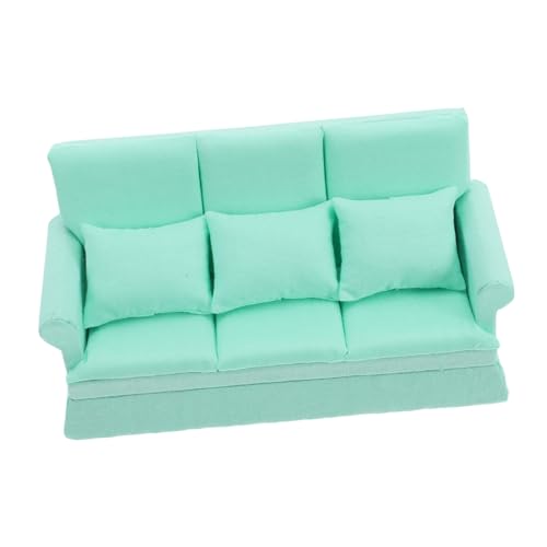 Milisten Maßstab Modernes Wohnzimmer Sofa mit Kissen in Wasserblau Realistische Miniatur Möbel für Puppenhaus Dekoration und Kreative Wohnzimmerszene Milisten Maßstab Modernes Wohnzimmer Sofa mit Kissen in Wasserblau Realistische Miniatur Möbel für Puppenhaus Dekoration und Kreative Wohnzimmerszene von Milisten