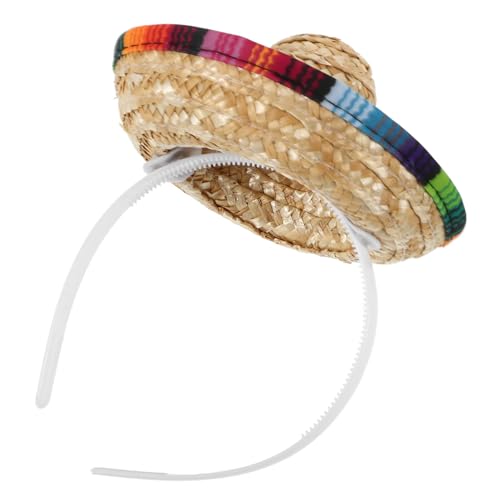 Milisten Mexikanisches Sombrero-Stirnband Haustier-Sombrero-Hut Hund Katze Mini-Cinco De Mayo Sombrero-Stirnbänder Lustiger Fiesta-Hut Luau-Event -Requisiten Halloween-Kostüm von Milisten