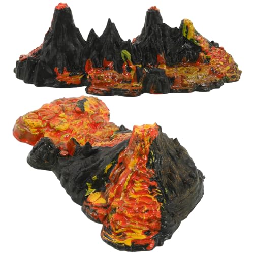 2er Set Vulkan Deko Miniatur Landschaft Vulkan Statue Bonsai Landschaft Dekoration FüR Zuhause Und BüRo von Milisten