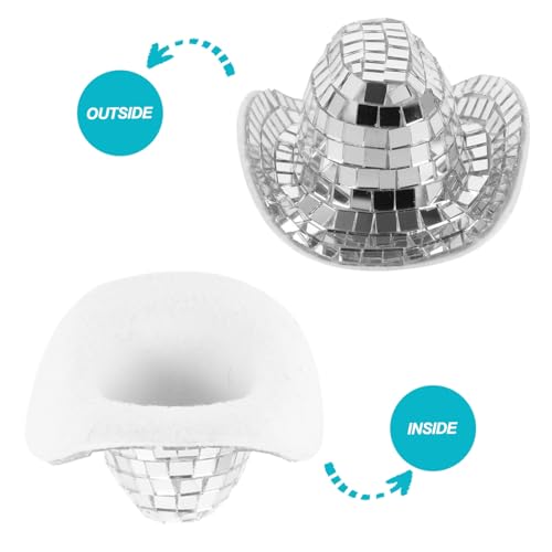 Milisten Miniatur Disco Cowgirl Hut Silber Mini Dekorativ Vielseitig Für Western Party DIY Puppenzubehör Kleine Mütze Für Basteln Und Bühnenfeier Milisten Miniatur Disco Cowgirl Hut Silber Mini Dekorativ Vielseitig Für Western Party DIY Puppenzubehör Kleine Mütze Für Basteln Und Bühnenfeier von Milisten