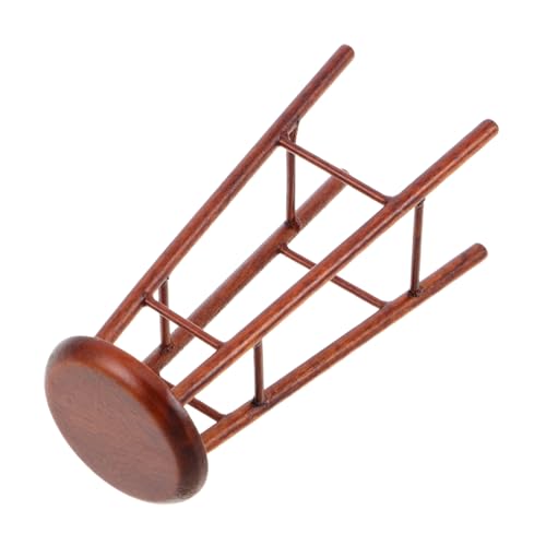 Milisten Miniatur Holz Barhocker für Puppenhaus Detailgetreuer Miniatur Hocker aus Holz Handgefertigte Miniaturmöbel und Accessoires Dekorativer Hoher Sitz für Basteln und Puppenhaus-Szene Milisten Miniatur Holz Barhocker für Puppenhaus Detailgetreuer Miniatur Hocker aus Holz Handgefertigte Miniaturmöbel und Accessoires Dekorativer Hoher Sitz für Basteln und Puppenhaus-Szene von Milisten