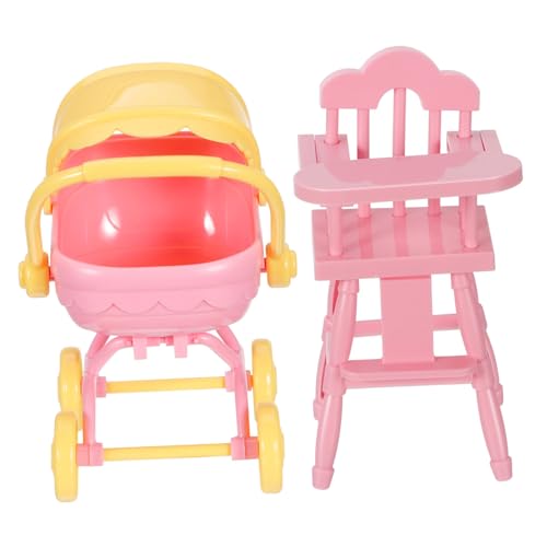 Milisten Miniatur Puppenwagen und Hochstuhl aus Abs Realistisches Design Robust und Kindersicher Geeignet für Kleine Hände Vielseitiges Zieh Schiebespielzeug für Mädchen und Jungen Milisten Miniatur Puppenwagen und Hochstuhl aus Abs Realistisches Design Robust und Kindersicher Geeignet für Kleine Hände Vielseitiges Zieh Schiebespielzeug für Mädchen und Jungen von Milisten