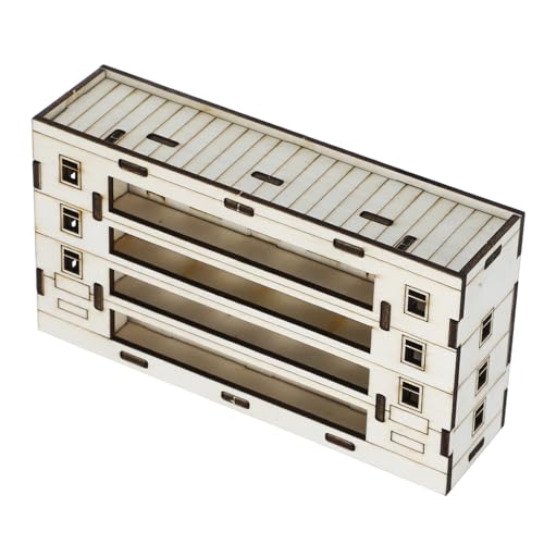 Milisten Miniaturhaus Sandkästen Mini-räder Mini-Modell Mini-kit Kleiner Bohrer Blockhausmodell Blockhaus-bausatz Mini-spiralbohrer Puppenhaus-bausatz Dekoratives Modell -kit Beige Holz von Milisten