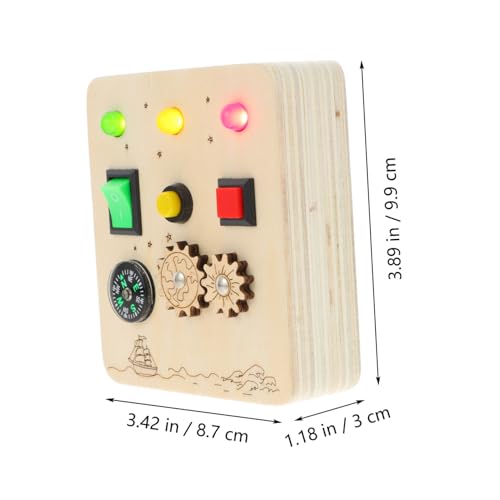 Milisten Montessori Holzspielzeug mit Schaltern und Bunten Lichtern Interaktives Sensorisches Lernspielzeug für Ab Jahren Pädagogisches Busy Board Feinmotorik Milisten Montessori Holzspielzeug mit Schaltern und Bunten Lichtern Interaktives Sensorisches Lernspielzeug für Ab Jahren Pädagogisches Busy Board Feinmotorik von Milisten