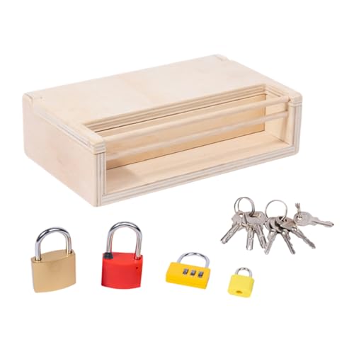Milisten Montessori Lernspielzeug Schloss und Schlüssel aus Holz und Metall Pädagogisches Kinderspielzeug für Jahre Motorische Logisches und Hand Auge Koordination Training Milisten Montessori Lernspielzeug Schloss und Schlüssel aus Holz und Metall Pädagogisches Kinderspielzeug für Jahre Motorische Logisches und Hand Auge Koordination Training von Milisten