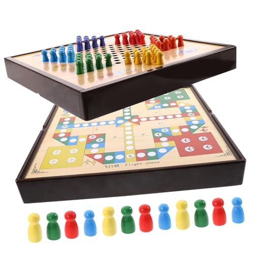 Milisten Multifunktionales Holz schachspiel für Erwachsene Pädagogisches Lernspiel Kreatives Brettspiel mit Glatter Oberfläche Fördert Denkvermögen und Vorstellungskraft Sichere Milisten Multifunktionales Holz schachspiel für Erwachsene Pädagogisches Lernspiel Kreatives Brettspiel mit Glatter Oberfläche Fördert Denkvermögen und Vorstellungskraft Sichere von Milisten