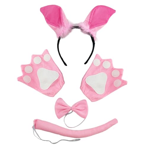Milisten Niedliches Schweine Kostüm Set Cosplay Haarschmuck mit Ohren und Handschuhen Komfortabel und Langlebig für Bühnenauftritte Partys und Halloween Verkleidungen Milisten Niedliches Schweine Kostüm Set Cosplay Haarschmuck mit Ohren und Handschuhen Komfortabel und Langlebig für Bühnenauftritte Partys und Halloween Verkleidungen von Milisten