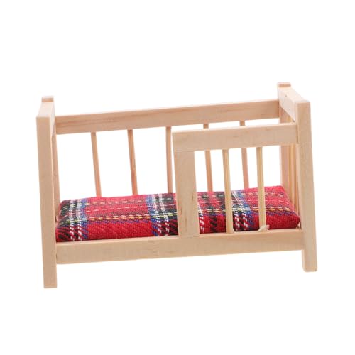 Milisten Puppenhaus Babybett aus Holz mit Bettwäsche Miniaturbett für Puppen Detaillierte Miniatur Kinderzimmermöbel Vielseitige Dekoration für Puppenhaus Zubehör Geeignet für Kleine Räume Milisten Puppenhaus Babybett aus Holz mit Bettwäsche Miniaturbett für Puppen Detaillierte Miniatur Kinderzimmermöbel Vielseitige Dekoration für Puppenhaus Zubehör Geeignet für Kleine Räume von Milisten