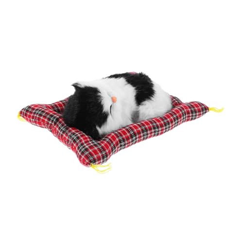 Milisten Realistisches Katzenmodell mit Meckerndem Sound Weicher Schlafmatte Handgefertigte Simulation Katze Dekoratives Plüschtier für Tisch Regal Schlafzimmer für Katzenliebhaber Milisten Realistisches Katzenmodell mit Meckerndem Sound Weicher Schlafmatte Handgefertigte Simulation Katze Dekoratives Plüschtier für Tisch Regal Schlafzimmer für Katzenliebhaber von Milisten