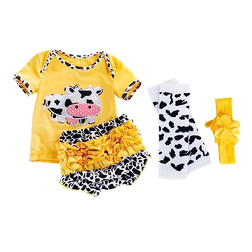 Milisten Reborn Doll Kleidung Teilig aus Baumwolle Kurzarm Shirt und Shorts Neugeborenen Puppen Outfit für Mädchen Gelb mit Kuhmuster Leicht Anzuziehen und Hautfreundlich Milisten Reborn Doll Kleidung Teilig aus Baumwolle Kurzarm Shirt und Shorts Neugeborenen Puppen Outfit für Mädchen Gelb mit Kuhmuster Leicht Anzuziehen und Hautfreundlich von Milisten