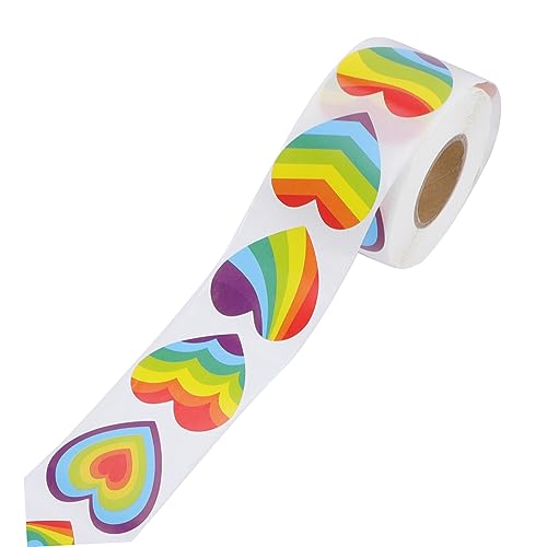 Milisten Regenbogen Herz Aufkleber Rolle Bunte Pride Sticker für Umschläge Geschenkverpackung Scrapbooking Starke Haftung DIY Dekoration für LGBTQ Feiern und Alltagsnutzung Milisten Regenbogen Herz Aufkleber Rolle Bunte Pride Sticker für Umschläge Geschenkverpackung Scrapbooking Starke Haftung DIY Dekoration für LGBTQ Feiern und Alltagsnutzung von Milisten