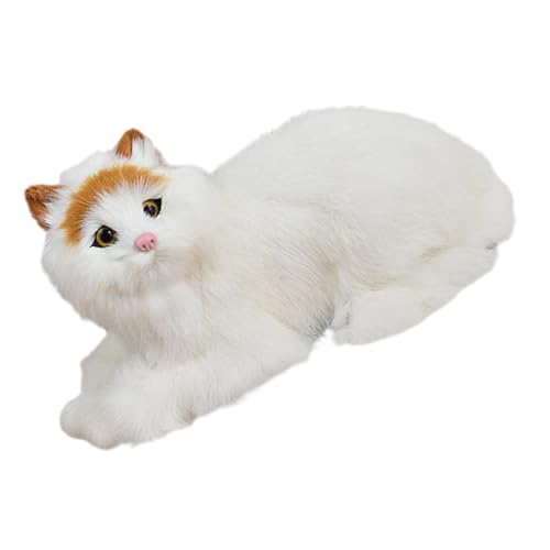 Milisten Simulationskatze Animal Figures Cutie Cats weihnachtsgeldgeschenke katzenkissen katzenspielzeug für Katzen falsche Katze Kuscheltier Kätzchen ausgestopfte Katzen kurzer Plüsch von Milisten