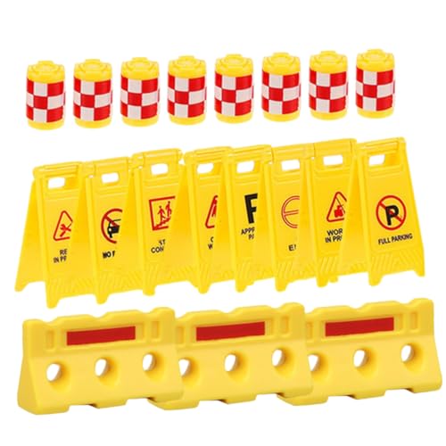 Milisten Teiliges Verkehrszeichen Spielset aus Robustem Kunststoff mit Gelben Schutztonnen Förmigen Warnschildern und Gelben Wasserbarrieren Pädagogisches Straßenschild für Milisten Teiliges Verkehrszeichen Spielset aus Robustem Kunststoff mit Gelben Schutztonnen Förmigen Warnschildern und Gelben Wasserbarrieren Pädagogisches Straßenschild für von Milisten