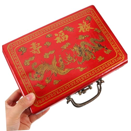 Milisten Traditionelle Mahjong Aufbewahrungsbox Holzbox mit Deckel Retro Stil Handgefertigt Rechteckige Geschenkbox für Chinesisches Mahjong Spiel Zubehör Leicht und Tragbar für Sichere Milisten Traditionelle Mahjong Aufbewahrungsbox Holzbox mit Deckel Retro Stil Handgefertigt Rechteckige Geschenkbox für Chinesisches Mahjong Spiel Zubehör Leicht und Tragbar für Sichere von Milisten