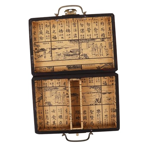 Milisten Tragbare Holz Mahjong Aufbewahrungsbox Rechteckig mit Robustem Design Chinesischem Stil Praktischem Griff Geräumig für Spielsteine für Unterwegs und Organisierte Lagerung Milisten Tragbare Holz Mahjong Aufbewahrungsbox Rechteckig mit Robustem Design Chinesischem Stil Praktischem Griff Geräumig für Spielsteine für Unterwegs und Organisierte Lagerung von Milisten